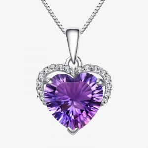 Collar de Corazón Morado